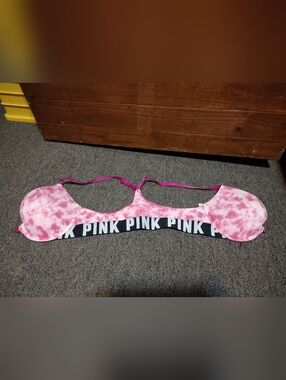 Victorias Secret "PINK" Tie-Dye Bralette with Branded Band Size 34D